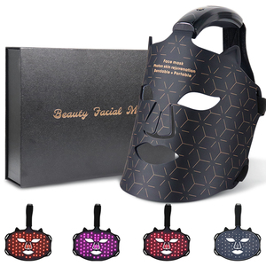 Máscara de terapia de luz roja infrarroja de silicona inalámbrica Flexible 7 colores <span class=keywords><strong>LED</strong></span> Batería incorporada para tratamiento facial EE. UU. Reino Unido Sur - Product Image 3