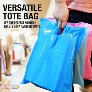 光沢 カラー プラスチック バッグ抜き手 ハンドル 付き - Product Image 3