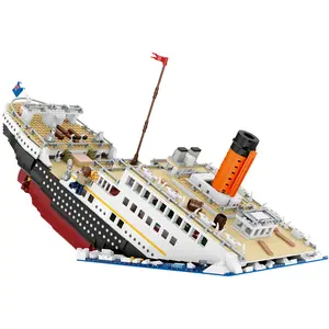 1060 Titanic Riesen schiff Modell Mini Blöcke Bausteine Spielzeug