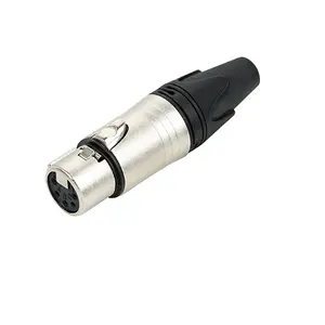 Mixer de som de áudio macho e fêmea, conector adaptador de tomada de áudio Xlr, conector de microfone Xlr de cinco cores, 3 4 5 pinos