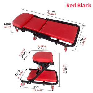 Siège de réparation automobile pliable de 36 pouces, banc de travail, chaise à roulettes, lit de réparation automobile, entretien, mécanicien, atelier, tabouret, outil - Product Image 5