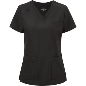 Blusa Médica Floralhue para Mujer, Cuello en V Curvo, 3 Bolsillos, Suave y Elástica, Manga Regular, Grosor Estándar, Tipo Pullover - Product Image 1