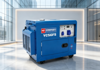Générateur diesel portable 5 kW 5,5 kW max, silencieux, groupe électrogène de secours domestique, refroidissement par air, démarrage électrique, AVR 230 V 1800 tr/min