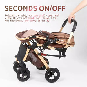 Vente à chaud Poussette pour bébé 3 en 1 pliable et facile avec siège auto Prix bon marché Landau avec panier de couchage pour nouveau-né - Product Image 5