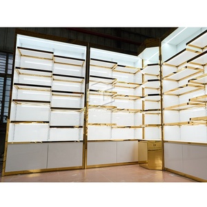 Cao cấp tùy chỉnh cửa hàng tạp hóa đồ nội thất Multilayer Kệ trang sức tường <span class=keywords><strong>Showcase</strong></span> đèn LED jewlery hiển thị tường <span class=keywords><strong>Showcase</strong></span> - Product Image 3