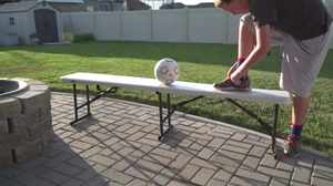 Banc de pique-nique pliable facile à transporter, 6 pieds, banc pliable en plastique d'extérieur - Product Image 6