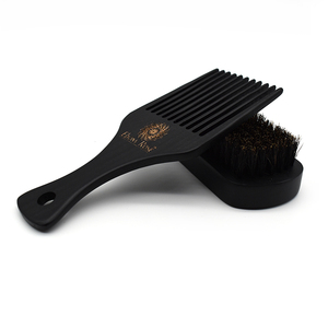 Kit de soin de la <span class=keywords><strong>barbe</strong></span> en marque privée, peigne à cheveux <span class=keywords><strong>afro</strong></span> en bois, <span class=keywords><strong>brosse</strong></span> à <span class=keywords><strong>barbe</strong></span> en poils de sanglier noirs en bois pour hommes - Product Image 1