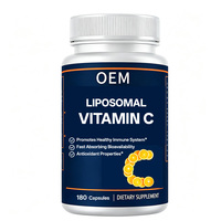 Capsules de Vitamine C Liposomale OEM, 180 unités, Complément Alimentaire, Fournisseur pour Distributeurs