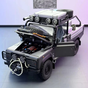Modelo a Escala de Metal Fundido a Presión del Land-Rover Defender 90 SUV, Vehículo de Juguete Coleccionable con Acabado Realista - Product Image 6