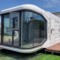 Maison capsule spatiale isolée et étanche, modulaire, préfabriquée, portable, petite maison pour hôtel de villégiature et projet Airbnb