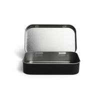 Caja de Metal Rectangular Pequeña Personalizada al por Mayor, de Aluminio y Acero Inoxidable, con Bisagras, Vacía, para Empacar Chocolates