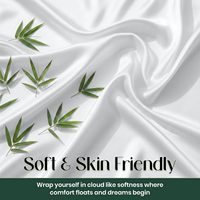 Parure de lit 4 pièces en fibre de bambou 100 % King Size – Drap plat soyeux et rafraîchissant, drap-housse respirant et léger, taies d'oreiller