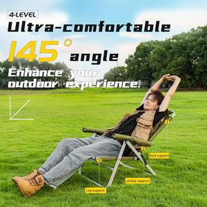 เก้าอี้ตกปลาพับได้ปรับระดับได้ 4 ระดับ รุ่น Whitsunday Iron แบบพกพา สำหรับเดินป่า ปีนเขา ชายหาด สีเขียว - Product Image 3