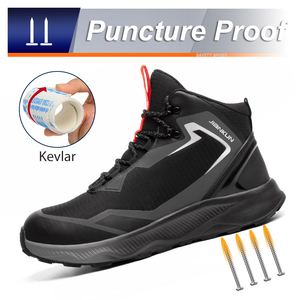 JIANKUN CE + UKCA + ATSM certificat anti-dérapant/crevaison/smash/impact acier orteil respirant acier orteil chaussures de sécurité de protection - Product Image 4