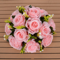 Boules de roses artificielles pas chères, arrangements floraux en soie, centres de table 4,75x9,5 pouces, décoration pour mariage et fête