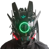 Accessoires de costume LED punk science-fiction en gros, masques amusants pour Halloween, cosplay et fêtes, jouets