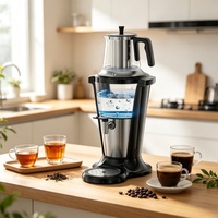 Bouilloire électrique en verre grande capacité 3L+1L avec fonction maintien au chaud pour usage domestique et hôtelier