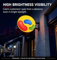Écran LED couleur plein format extérieur 500 mm P2.5 P5, affichage rond pour la publicité en magasin, indice de protection IP65 avec fonction SDK graphique