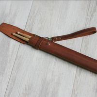 Klassische PU-Leder Trommelstocktasche Tragbare Drumstick-Tasche mit Griff Perkussionsinstrument-Zubehör