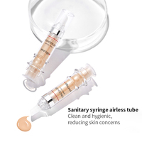 Seringue cosmétique en plastique de 5ml 10ml emballage bouteille de fond de teint liquide de sérum, stylo de fond de teint liquide de voyage vide