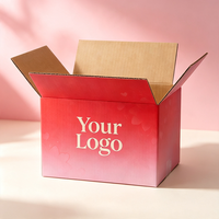Cajas de Envío Corrugadas Rojas de Alta Precisión, Cajas de Mudanza con Logotipo Personalizado Impreso