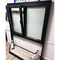 Ventanas de impacto de huracán de PVC de inclinación y giro de estilo europeo energéticamente eficiente Ventana abatible de doble acristalamiento UPVC