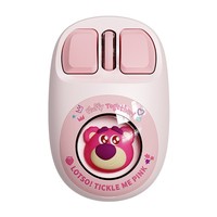 Mouse Mini LED USB 3D Kartun Nirkabel Dual Mode BT 2.4 Ghz dengan Pola Kustom untuk Bekerja di Kantor