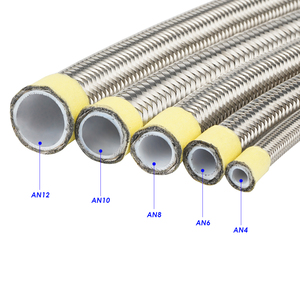 4an 6an 8an 10an 12an 16an 20an in nylon nero acciaio inossidabile intrecciato PTFE olio di raffreddamento tubo del carburante tubo di raffreddamento olio - Product Image 4