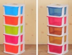 2024 nouvelle vente chaude <span class=keywords><strong>de</strong></span> haute qualité 4 couches coloré multi-usages stockage PP plastique assembler armoire avec tiroirs armoire - Product Image 6