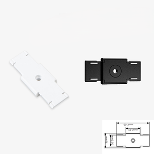 Système de voie d'éclairage intérieur en aluminium ultra-mince personnalisé LED moderne connecteur vertical en L à 90 degrés d'ange extrêmement étroit - Product Image 2