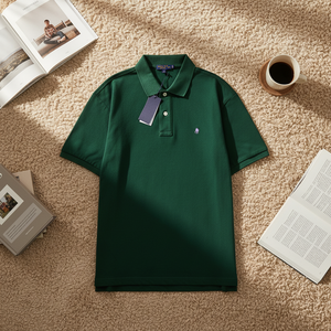 Polo da Uomo di Alta Qualità con Logo Ricamato, in Cotone Pregiato, Semplice e alla Moda con Colletto - Product Image 5