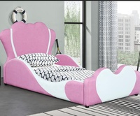 Ausgezeichnete S-Form Super Rennwagen Stil Kunstleder Polsterung Kinderbett mit Schwarz und Rot Übereinstimmung Farbe für Werkspreis