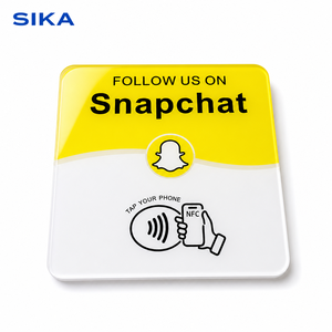 SIKA – Support d'affichage pour cartes d'accès, de membre et de visiteurs, avec puce NFC NTAG213 13,56 MHz en acrylique, idéal pour hôtels – Nouveauté très demandée - Product Image 2