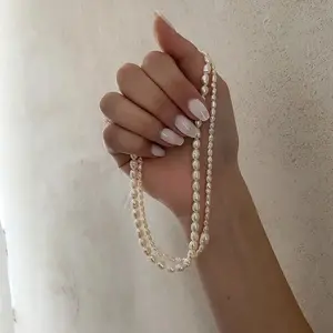 Wholesale custom boho jewelry dainty pearl necklace akoya pearl necklace natural pearl choker necklace