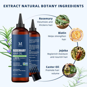 Großhandel 200ml Rosmarin-Haaröl zur Kopfhaut-Regeneration und Haarvitalisierung, Pflanzliche Pflege für Haarwachstum, Frisches Rosmarin-Haarwuchsöl für den Heimgebrauch - Product Image 2