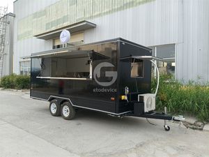 Grote Capaciteit Food Truck 4-wiel Food Kar Trailerhen Set Fabriek Maatwerk Mobiele Reiscontainer Restaurant Fruitkar - Product Image 2