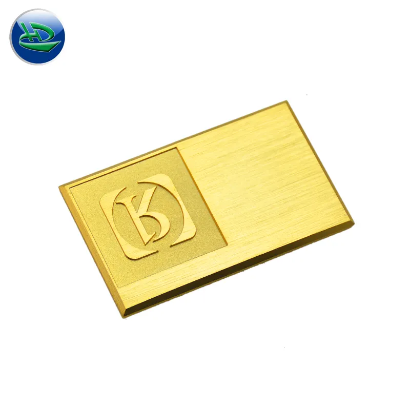 20 Years Experience Custom Design Blank Aluminum Metal Embossed Gold Business Card