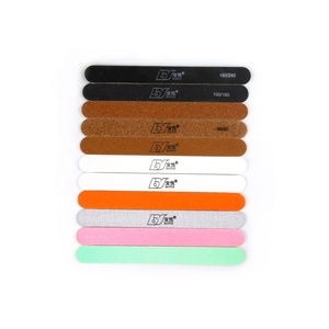 Custom Branded logo Straight Double Side Wood Emery Board Professional Nail File