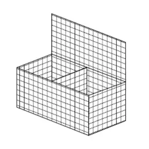 1x1x2 Stainless Steel Netting Rock Stone gabion cases flood decorative wall control wire mesh gabion box