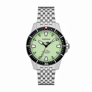 Montre mécanique à cadran vert personnalisée pour hommes, fabriquée en usine OEM ODM, étanche à 20 ATM, montres automatiques de luxe personnalisées, Miyota 9039 - Product Image 1
