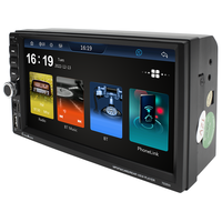 Lecteur MP5 double DIN 7 pouces pour voiture, CarPlay sans fil, Android Auto, caméra de recul, écran tactile, tableau de bord, USB