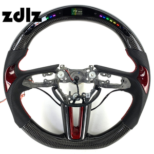 พวงมาลัย LED สำหรับรถยนต์ Mazda 3 6 CX5 CX7 <span class=keywords><strong>CX8</strong></span> CX30 CX90 พวงมาลัยคาร์บอนไฟเบอร์ สามารถปรับแต่งได้ - Product Image 1