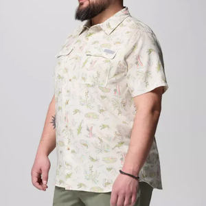 Camisa de Pesca Extra Grande con Protección UV, Diseño de Rayas Rojas y Camuflaje, Protección UV 50, con Botones, para Puerto Rico - Product Image 3