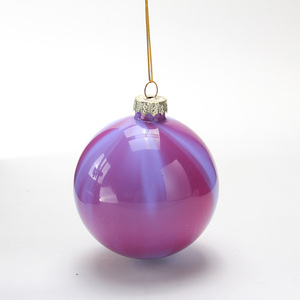 Decorazioni Natalizie in Vetro Lucido Fatte a Mano da 8 cm, Vendita Calda di Fabbrica, 3 Colori, per Feste e Festival - Product Image 1