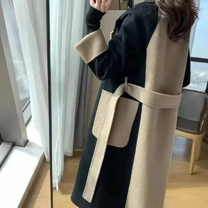 Trench-Coat Long en Laine Croisé avec Ceinture, Grande Taille, Coupe Ample pour <span class=keywords><strong>Femme</strong></span> - Product Image 4