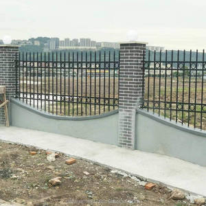 Panneaux <span class=keywords><strong>en</strong></span> <span class=keywords><strong>fer</strong></span> <span class=keywords><strong>forgé</strong></span> noirs décoratifs pour jardin à domicile, clôture <span class=keywords><strong>en</strong></span> acier tubulaire avec portails robustes - Product Image 6