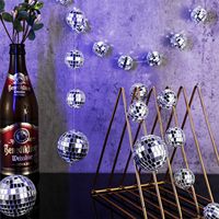 Boule à facettes en verre de haute qualité pour DJ, scène de club, 8 à 72 pouces, argent, vert, rouge, impression UV, paillettes, fête de Noël, discothèque