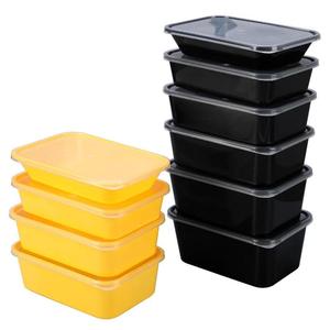 Recipientes de Plástico PP de Grado Alimenticio para Preparación de Comidas, Reutilizables, con Compartimentos, Negros, para el Hogar y la Cocina, al por Mayor - Product Image 1
