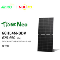 Modul Efisiensi Tinggi Jinko Tiger Neo JKM625-650N-66HL4M-BDV N-Type Bifacial Dual Glass 625W 630W 635W 640W 645W 650W