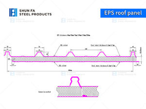 مخصص رشفة في الهواء الطلق انحياز رغوة الجدار الخارجي معزول الصلب Eps لوحة شطيرة غرفة باردة - Product Image 4